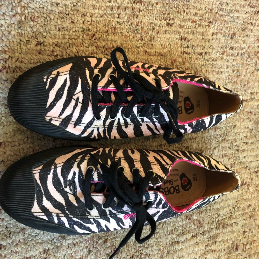 Bobs zebra print sneakers size 8 women’s